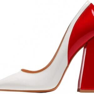 Shoes / Red and White Women's High Heel Pumps / US 7 / New
